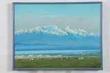H. Opeco, Mountainous Landscapes with Grazing Horses and Nomad Tents, Oil on board