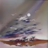 Emilio Bolinches, Luna Llena, 1992, Airbrush and acrylic on a fiber board