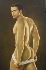 Yaoge, Male Nude, 2013, [LGBTQ+ INTEREST], Oil on canvas