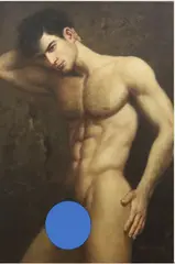 Yaoge, Male Nude, 2013, [LGBTQ+ INTEREST], Oil on canvas