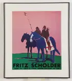 Fritz Scholder, Indians on Horseback, The poster was created for exhibition of his Paintings / Monotypes / Lithographs at this gallery