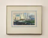 Joan M. Popeo, Sailing Boats, 1994, Watercolor on paper