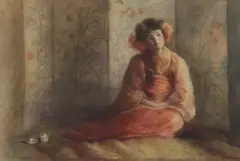 Edward John Gregory, Untitled, watercolour 34 x 48cm