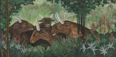 Madeleine Joyce Pearson, Untitled, oil on board 66 x 133cm .