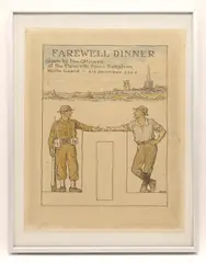George Morrow, Untitled, pencil and watercolour paper with drawing 34 x 26cm