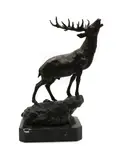 Untitled by Pierre-Jules Mêne, raised on a veined marble base, sold Mar 2022