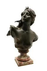 Paul Gasq, Untitled, together with a conforming rouge marble stand modelled as a column