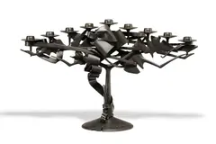Nine-light candelabrum by Albert Paley, 1995, forged mild steel, sold Dec 2012