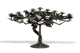 Albert Paley, Nine-light candelabrum, 1995, forged mild steel