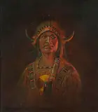 A. D. M. Cooper, Portrait of an Indian Chieftain, oil on canvas