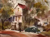 Harold Gretzner, Near Crockett, watercolor on paper