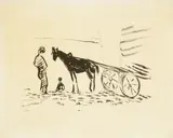 Albert Marquet, La Charrette, 1947, Lithograph on wove paper