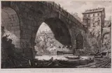 Veduta del Ponte Ferrato..., from La Antichità Romane (W.E. 489; F. 356) by Giovanni Battista Piranesi, 1756, Etching on laid paper, laid down, sold Apr 2012