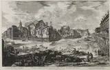 Veduta degli avanzi superiori delle Terme di Diocleziano..., from Vedute di Roma (H. 116; WE. 249; F. 834) by Giovanni Battista Piranesi, 1774, Etching on wove paper, Hind's first state (of 3), sold Apr 2012