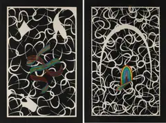 Lucas Samaras, Hook; Ribbon, 1972 (2), Screenprints in colors on wove paper, each signed in pencil