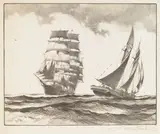 Gordon Grant, Making Port; Lanes of Trade; Seine Boat, 1936; c. 1940; 1943