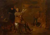 As in olden days by David Teniers the Younger, oil on cradled panel, sold Mar 2012
