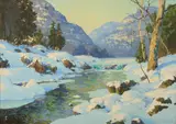 Walter Koeniger, Winter landscape, oil on canvas