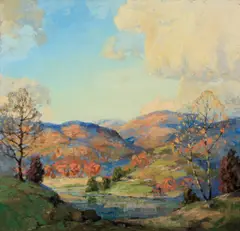 Walter Koeniger, Autumn landscape, oil on canvas