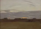 Charles Francis Browne, A Prairie Sunset, DeKalb County, Illinois, 1906, oil on canvas