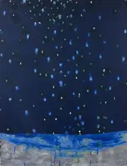 Janis Provisor, Venus (diptych), 1990, metal leaf and oil on canvas