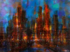 Untitled by Leonardo Nierman, 1965, oil on masonite, sold Mar 2012