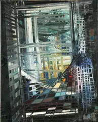 Backstage by Raymond Moretti, 1962, oil on canvas, offered Mar 2012