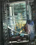 Raymond Moretti, Backstage, 1962, oil on canvas