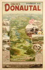 Oberes Donautal, n.d. by Wine, Lithographic poster in colors on wove paper backed with linen, sold Mar 2012