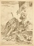 Cornelis de Cort, Jerome with Crucifix, 1573, Engraving, trimmed to platemark, not framed