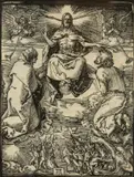 The Last Judgement, from Small Passion (BWC. 52; M. 161) by Albrecht Durer, 1511, Woodcut with partial watermark, from the 1511 Latin text edition, sold Mar 2012