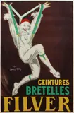 Jean D'Ylen, Ceintures Bretelles Filver, c. 1930, Lithographic poster in colors on wove paper backed with linen