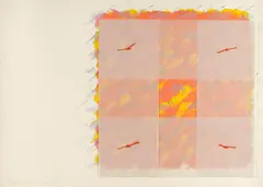 Richard Smith, The Florentine Set, 1973, Lithograph in colors with collage on wove paper