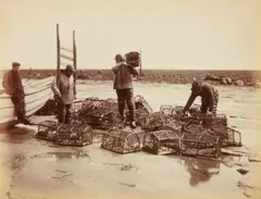 Francis Meadow Sutcliffe, Crab Pots, 1880s, Albumen print