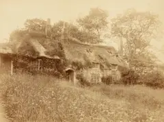 Francis Meadow Sutcliffe, Untitled #35 (Abandoned House), 1880s, Albumen print, mounted to thick blue/gray card