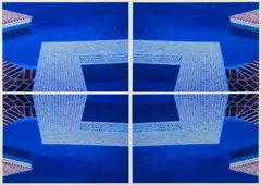 Richard Wolfryd, Photographic Collage (Red); Photographic Collage (Blue), n.d., Digital c-prints on four sheets, each signed in ink and annotated 'AP 3/5', verso