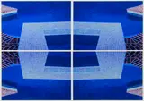 Richard Wolfryd, Photographic Collage (Red); Photographic Collage (Blue), n.d., Digital c-prints on four sheets, each signed in ink and annotated 'AP 3/5', verso