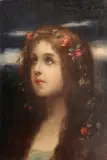 Alois Broch, A portrait of a young girl, oil on canvas