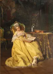 Leonardo Gasser, A restful moment, oil on canvas