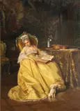 Leonardo Gasser, A restful moment, oil on canvas