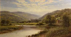 Alfred Augustus Glendening, Sr., Tintern Abbey, oil on canvas