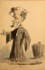 Nadar, Jule Savre, watercolor over pencil