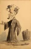Nadar, Jule Savre, watercolor over pencil