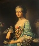 Alexander Roslin, A portrait of a lady with a pearl necklace, oil on canvas