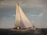 Fair winds by American School, oil on canvas, sold Apr 2012