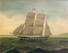 Joseph Hard, Ships at sea, 1864 (a pair)