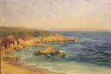 Lillie May Nicholson, Monterey coast, oil on board