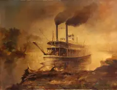 Robert M. Rucker, Bayou passage, oil on canvas