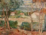 Melville Paul Simon, Landscape at Mouin, oil on canvas