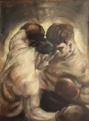 George Wilner, Heavy weights, oil on canvas board